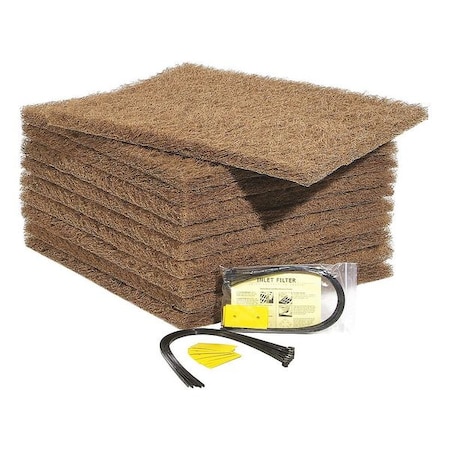 Debris Filter, Brown, Fiber, 1-1/2inH, PK10 MPN:FLT699