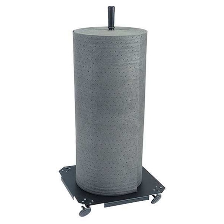 PIG Vertical Mat Roll Holder, Black, Steel MPN:GEN249