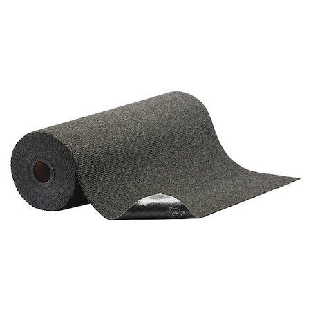 Entrance Mat, Polyester, 3/16 in Thick, Black, 3 ft W x 50 ft L MPN:GRP913X50-BK