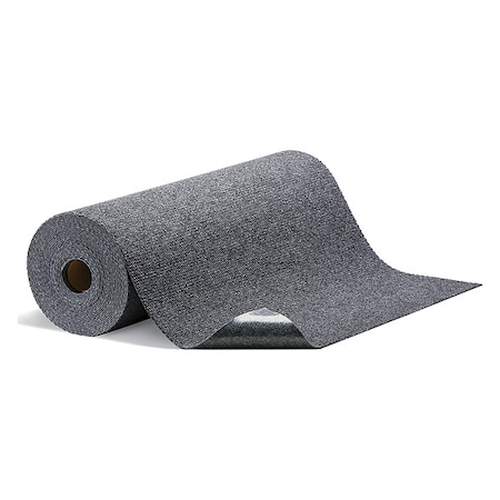 Entrance Mat, Polyester, 3/16 in Thick, Gray, 3 ft W x 50 ft L MPN:GRP913X50-GY