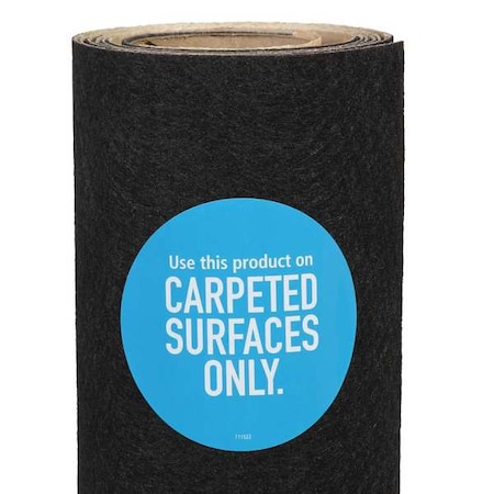 Carpet Protection Mat, Polyester, Black, 3 ft W x 50 ft L MPN:GRPCP36201-BK
