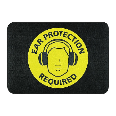 Floor Mat, Polypropylene, 1/8 in Thick, Black, 24 in W x 17 in L MPN:GRPWS21702-BK