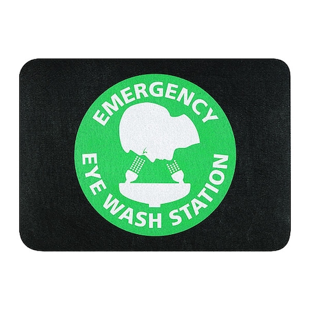 Floor Mat, Polypropylene, 1/8 in Thick, Black, 24 in W x 17 in L MPN:GRPWS21711-BK
