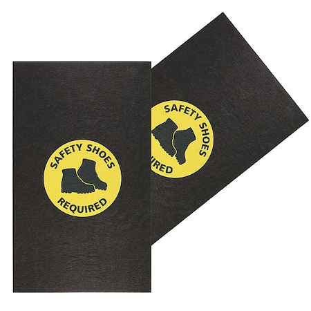 Entrance Mat, Polypropylene, 1/8 in Thick, Black, 3 ft W x 5 ft L MPN:GRPWS3504-BK