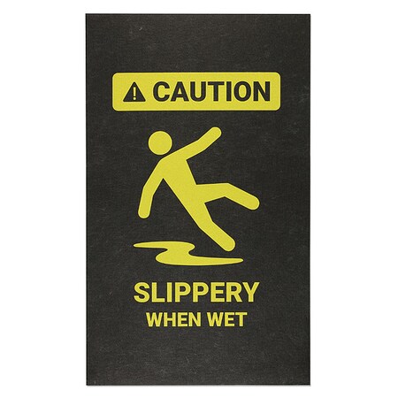 Entrance Mat, Polypropylene, 1/8 in Thick, Black, 3 ft W x 5 ft L MPN:GRPWS3508-BK