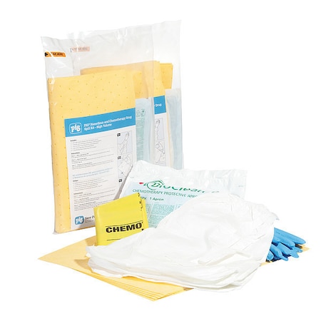Spill Kit, 6 L Volume Absorbed per Kit, Not Applicable Capacity, Bag, Yellow, 3 MPN:KIT2011