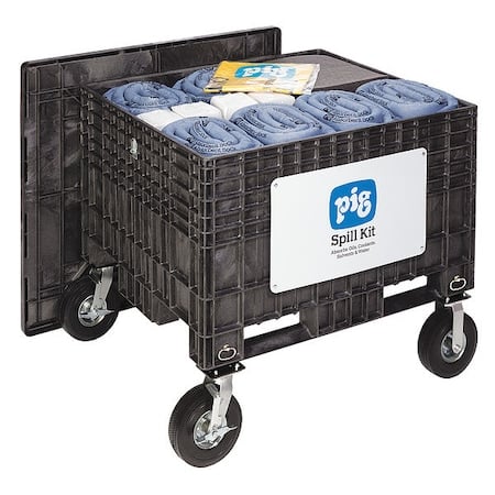 Spill Kit, 143 gal Volume Absorbed per Kit, Not Applicable Capacity, Chest, Black, 501 MPN:KIT204-01