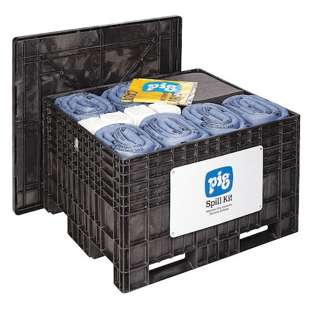 Spill Kit, 143 gal Volume Absorbed per Kit, Not Applicable Capacity, Chest, Black, 501 MPN:KIT204-02