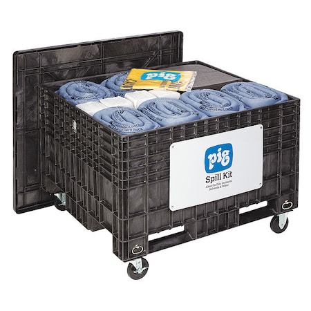 Spill Kit, 143 gal Volume Absorbed per Kit, Not Applicable Capacity, Chest, Black, 501 MPN:KIT204