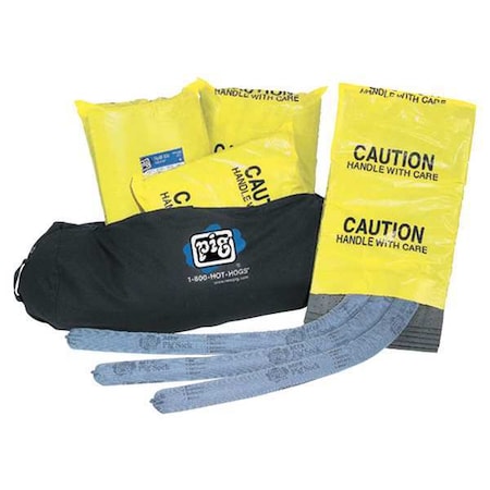 Spill Kit, 20 gal Volume Absorbed per Kit, Not Applicable Capacity, Bag, Black, 73 MPN:KIT223