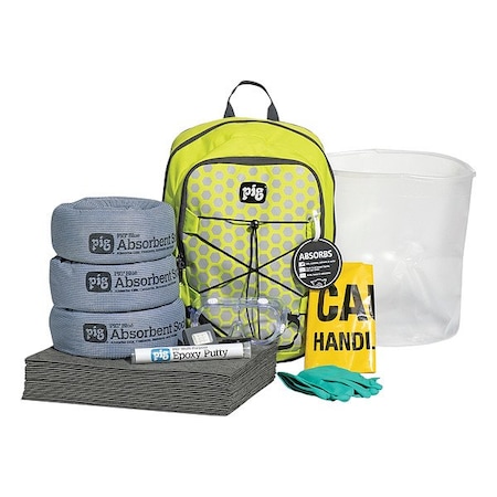 Spill Kit, 4 gal Volume Absorbed per Kit, 5 gal Capacity, Bag MPN:KIT2700