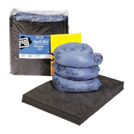Spill Kit, 5 gal Volume Absorbed per Kit, Bag, Clear, 18 MPN:KIT274