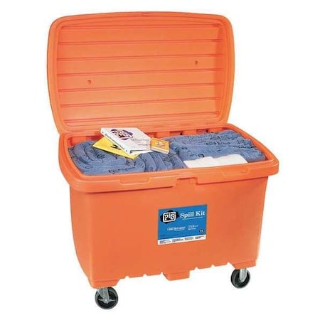 Spill Kit, 76 gal Volume Absorbed per Kit, Not Applicable Capacity, Chest, Orange, 330 MPN:KIT279-OR