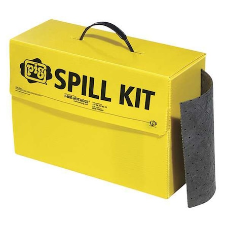 Spill Kit, 4 gal Volume Absorbed per Kit, Box, Yellow, 8 MPN:KIT281