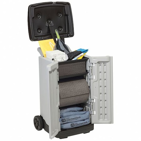 Spill Kit, 20 gal Volume Absorbed per Kit, 20 gal Capacity, Cart, Gray MPN:KIT2901