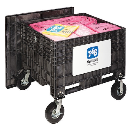 Spill Kit, 108 gal Volume Absorbed per Kit, Not Applicable Capacity, Chest, Black, 200 MPN:KIT304-01