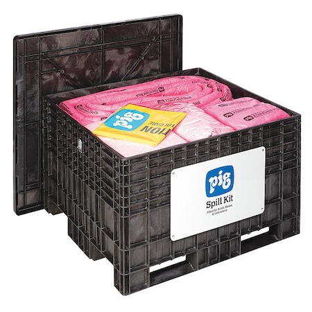 Spill Kit, 108 gal Volume Absorbed per Kit, Not Applicable Capacity, Chest, Black, 200 MPN:KIT304-02