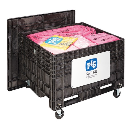 Spill Kit, 108 gal Volume Absorbed per Kit, Not Applicable Capacity, Chest, Black, 200 MPN:KIT304