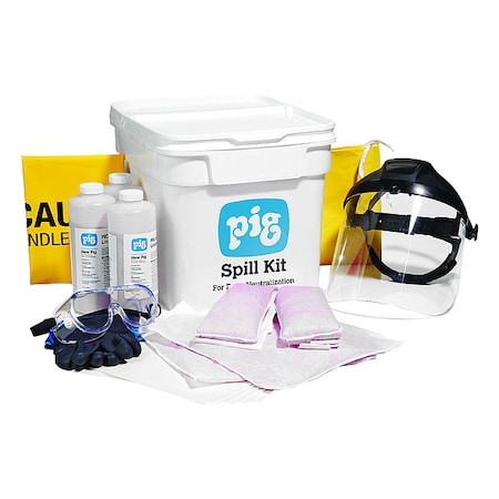 Spill Kit, 4 gal Volume Absorbed per Kit, 8 gal Capacity, Bucket, White MPN:KIT319