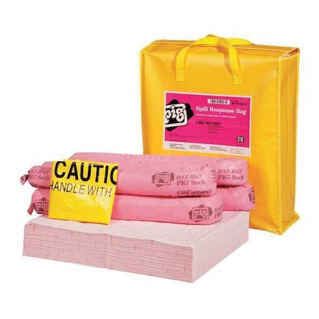Spill Kit, 9 gal Volume Absorbed per Kit, Not Applicable Capacity, Bag, Yellow, 39 MPN:KIT320