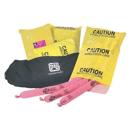 Spill Kit, 20 gal Volume Absorbed per Kit, Not Applicable Capacity, Bag, Black, 65 MPN:KIT323