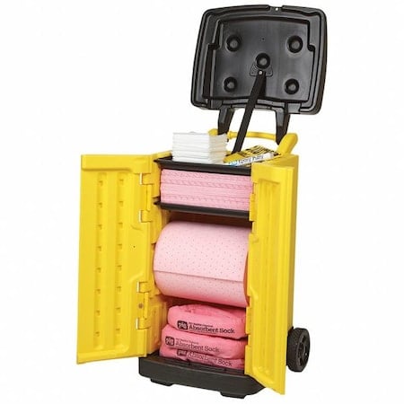 Spill Kit, 20 gal Volume Absorbed per Kit, 20 gal Capacity, Cart, Yellow MPN:KIT3401