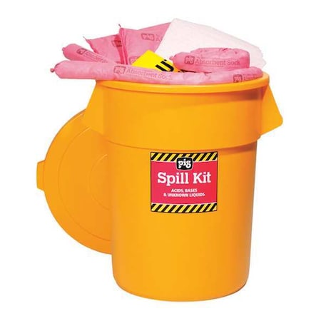 Spill Kit, 39 gal Volume Absorbed per Kit, 55 gal Capacity, Can, Yellow, 77 MPN:KIT3500