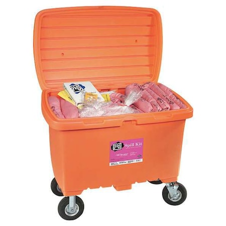 Spill Kit, 74 gal Volume Absorbed per Kit, 112 3/16 gal Capacity, Chest, Orange, 151 MPN:KIT380-OR