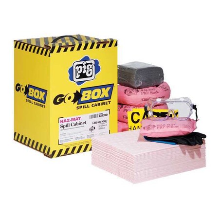 Spill Kit, 6 gal Volume Absorbed per Kit, Box, Yellow, 78 MPN:KIT390