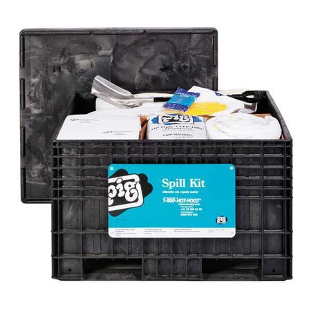 Spill Kit, 119 gal Volume Absorbed per Kit, 261 13/16 gal Capacity, Chest, Black, 250 MPN:KIT418