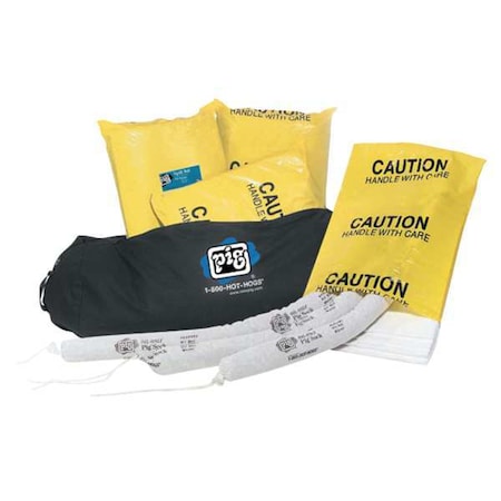 Spill Kit, 23 gal Volume Absorbed per Kit, Not Applicable Capacity, Bag, Black, 74 MPN:KIT423