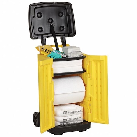Spill Kit, 20 gal Volume Absorbed per Kit, 20 gal Capacity, Cart, Yellow MPN:KIT4401