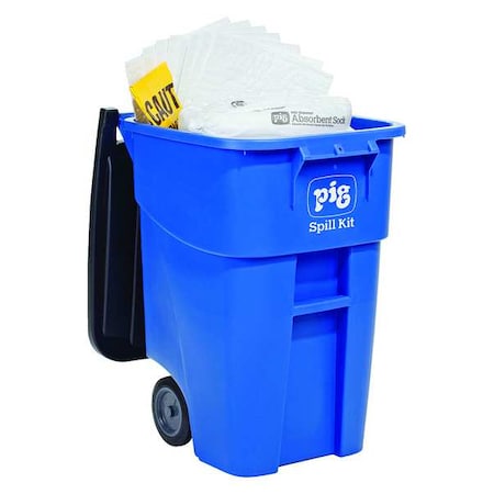 Spill Kit, 40 gal Volume Absorbed per Kit, 50 gal Capacity, Can, Blue, 91 MPN:KIT459