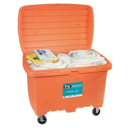 Spill Kit, 74 gal Volume Absorbed per Kit, 112 3/16 gal Capacity, Chest, Orange, 139 MPN:KIT479-OR