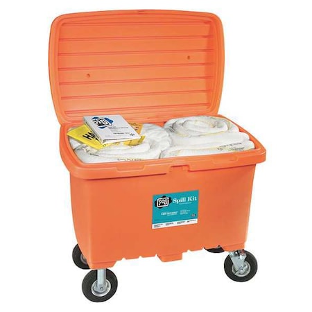 Spill Kit, 74 gal Volume Absorbed per Kit, 112 3/16 gal Capacity, Chest, Orange, 139 MPN:KIT480-OR