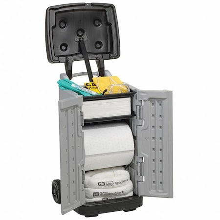 Spill Kit, 20 gal Volume Absorbed per Kit, 20 gal Capacity, Cart, Gray MPN:KIT4901