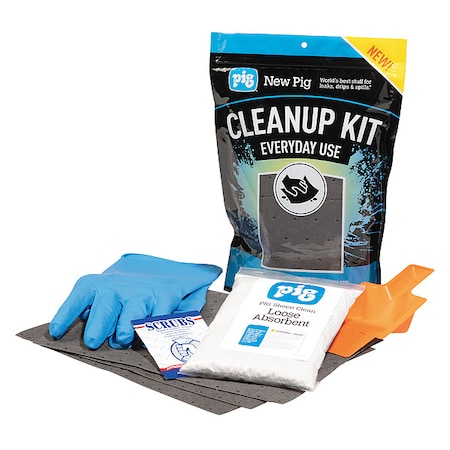 Spill Kit, 37 oz Volume Absorbed per Kit, Not Applicable Capacity, Bag, Blue, 1 MPN:KIT5001