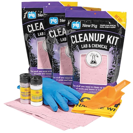 Spill Kit/Station, 76 oz Volume Absorbed per Kit, 0.05 cu ft Capacity, Bag, Purple, 1 MPN:KIT5008