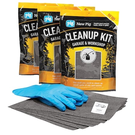 Spill Kit/Station, 110 oz Volume Absorbed per Kit, 0.05 cu ft Capacity, Bag, Yellow, 1 MPN:KIT5011
