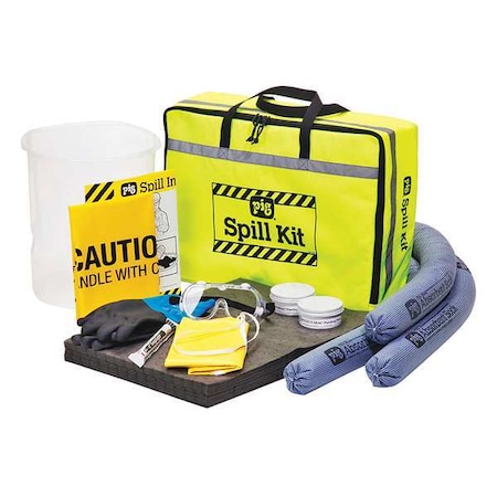 Truck Spill Kit, 7 gal Volume Absorbed per Kit, Bag, Yellow, 57 MPN:KIT622