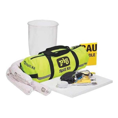 Spill Kit, 5 gal Volume Absorbed per Kit, Not Applicable Capacity, Bag, Yellow, 31 MPN:KIT627