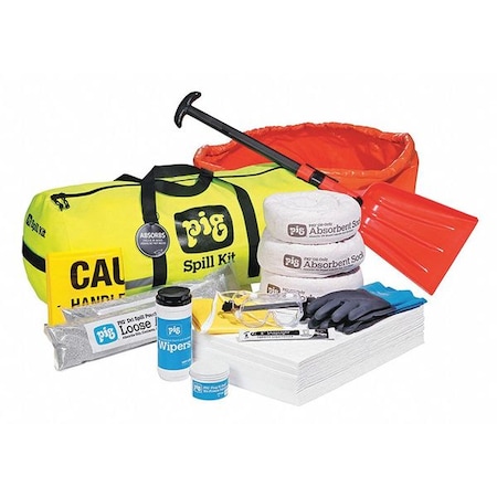 Spill Kit, 10 gal Volume Absorbed per Kit, Not Applicable Capacity, Bag, Yellow MPN:KIT629