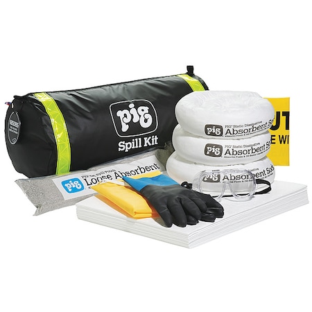 Spill Kit, 5 gal Volume Absorbed per Kit, Not Applicable Capacity, Bag, Black, 1 MPN:KIT802