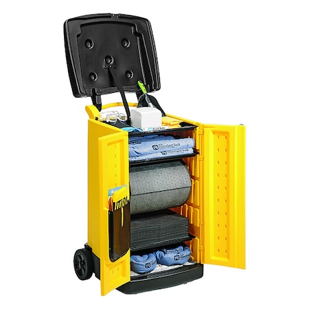 Spill Kit, 45 gal Volume Absorbed per Kit, Not Applicable Capacity, Cart, Yellow, 1 MPN:KIT820