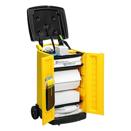 Spill Kit, 43 gal Volume Absorbed per Kit, Not Applicable Capacity, Cart, Yellow, 1 MPN:KIT821