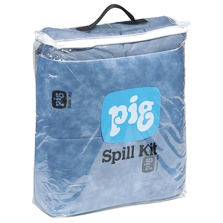 Spill Kit, 5 gal Volume Absorbed per Kit, 0.05 cu ft Capacity, Bag, Blue, 1 MPN:KIT914