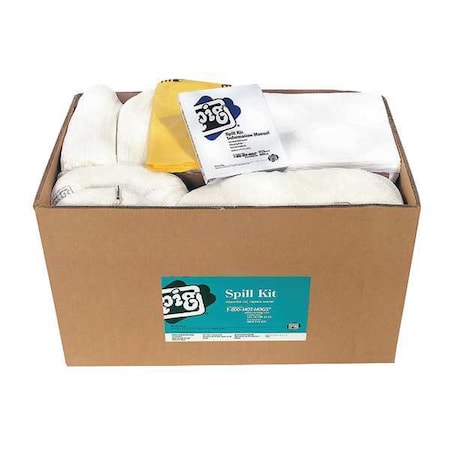 Spill Kit Refill, 74 gal Volume Absorbed per Kit, Not Applicable Capacity, Box, White, 138 MPN:KITR403