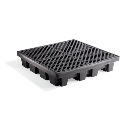 4-Drum Poly Spill Containment Pallet With Drain 51
