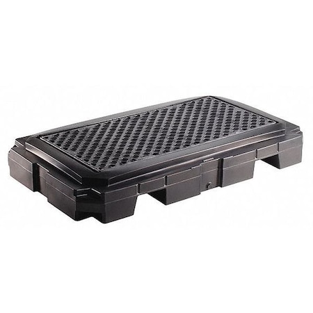 Spill Pallet, 66 gal Spill Capacity, 2 Drums, 4, 500 lb Load Capacity MPN:PAK604-BK-WD