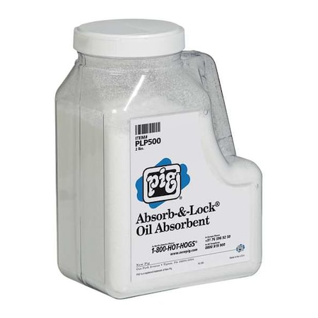 Granular Sorbent, 8 gal Absorbed per Package, 11 lb Box, Blend of Co-Polymers, Not Scented, White MPN:PLP500